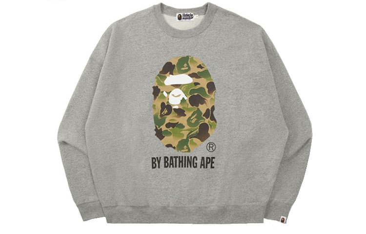 Order Bape A BATHING APE Ape Head Ink Camo Logo Cetak Crewneck Kartun Sweatshirt Lelaki. 0ZXSWM113003I