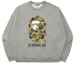 Order Bape A BATHING APE Ape Head Ink Camo Logo Cetak Crewneck Kartun Sweatshirt Lelaki. 0ZXSWM113003I