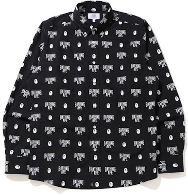 Bape A BATHING APE 猿人頭標誌長袖男士T恤 0ZXSTM31012XE Lookbook Bape A BATHING APE 猿人頭標誌長袖男士T恤 0ZXSTM31012XE