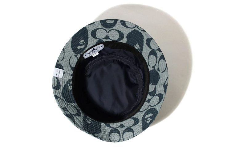 Shop Bape A BATHING APE Topi Bucket Hitam Keren Unisex Desain Fashionable. 1H73-180-901