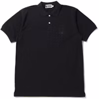 Order Bape A BATHING APE Black Crystal Ape Head Graphic Polo Shirt . 1G30112005