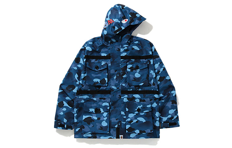 Bape A BATHING APE Camo Letter Print Hoodie Jacket - 0ZXJKM141008D
