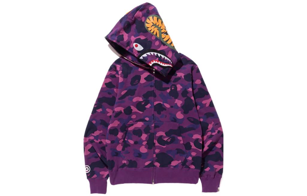 Sizing Bape A BATHING APE 迷彩鯊魚連帽外套 男女通用 1I20-115-005