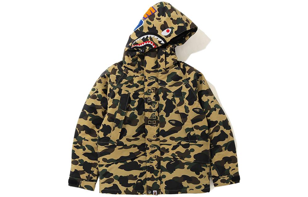 Bape A BATHING APE Camo Shark Print Padded Hooded Jacket Winter . 0ZXDNM141010H 圖 4