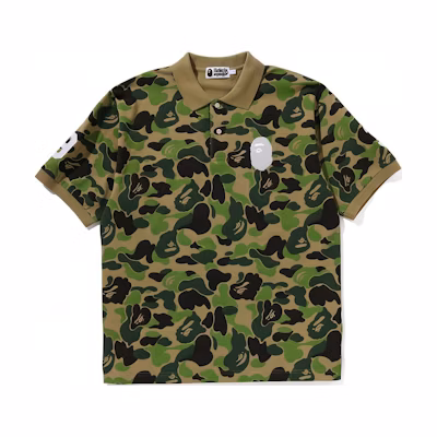 Bape A BATHING APE Camo Short Sleeve Polo Shirt Unisex Fashion Casual Style 1K30112002
