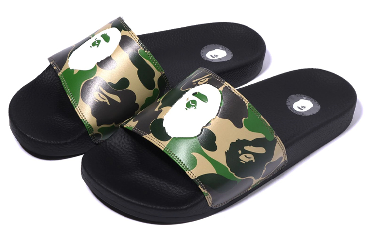 BAPE A BATHING APE Camo Slide 'Black' 圖 3