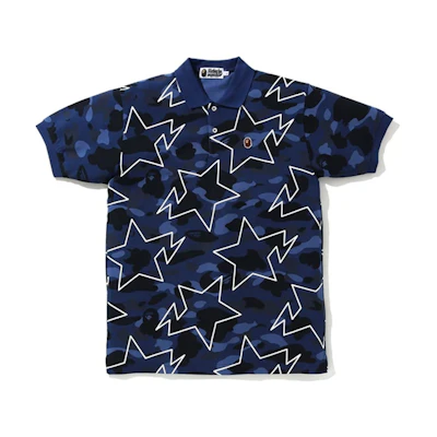Bape A BATHING APE Camo Sta Ape Head Polo Shirt Unisex. 1G80-112-007