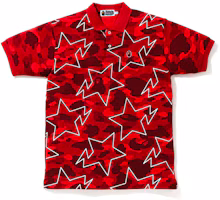 Shop Bape A BATHING APE Camo Sta Ape Head Polo Shirt Unisex. 1G80-112-007