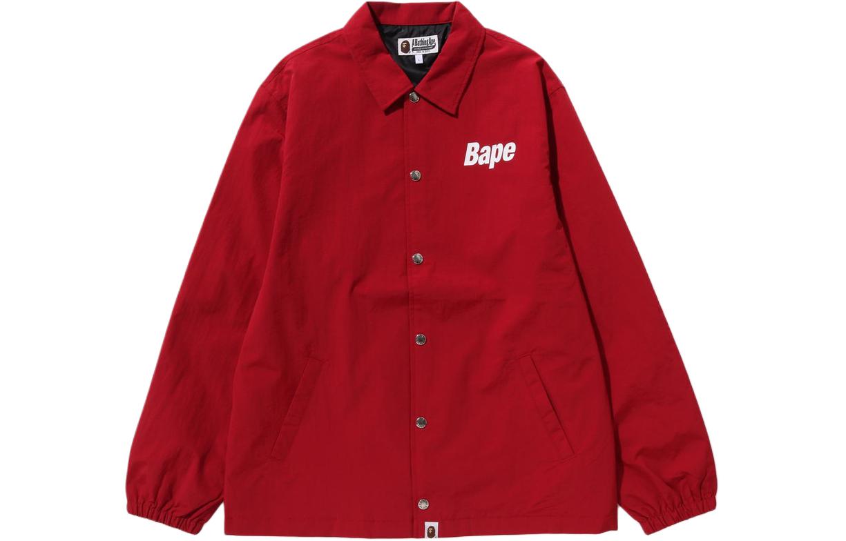 Bape A BATHING APE Casual Single-Breasted Long-Sleeve Jacket for Men. 1J75-140-001