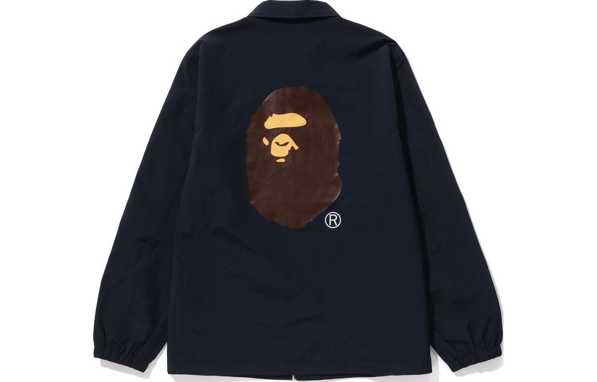 Sizing Bape A BATHING APE Jaket Lelaki Lengan Panjang Kasual Single-Breasted. 1J75-140-001