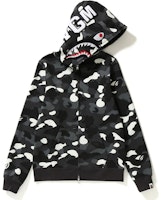 Bape A BATHING APE City Camo Shark Full Zip Hoodie Black Unisex. bape-ss18-089 Bape A BATHING APE City Camo Shark Full Zip Hoodie Black Unisex. bape-ss18-089