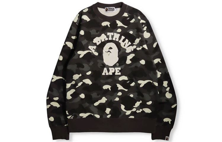 Bape A BATHING APE College Letter Camo Glow Hoodie Black  Ape Head Series. 1H75-113-001 圖 2