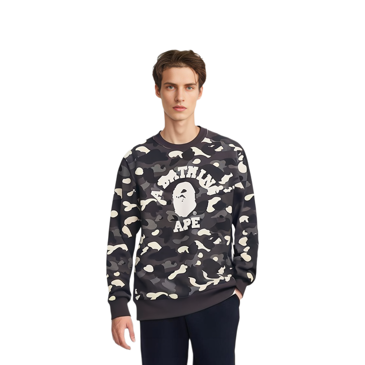 Bape A BATHING APE College Letter Camo Glow Hoodie Black  Ape Head Series. 1H75-113-001 圖 3