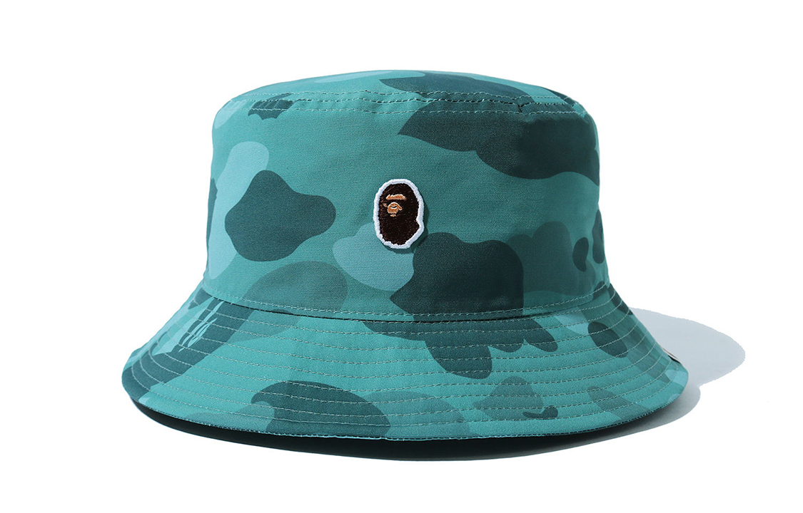 Bape A BATHING APE Color Camo Ape Head Embroidered Polyester Bucket Hat Unisex. OZXHTM180010G