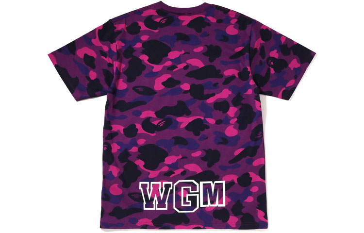 Lookbook Bape A BATHING APE 彩色迷彩鯊魚圖案圓領短袖T恤 男款 1I30-109-022