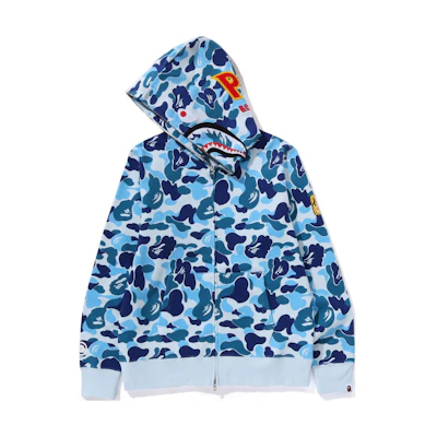 Bape A BATHING APE Colorful Classic Embroidered Shark Hoodie Unisex. 1K30-115-005