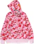 Sizing Bape A BATHING APE Colorful Classic Embroidered Shark Hoodie Unisex. 1K30-115-005