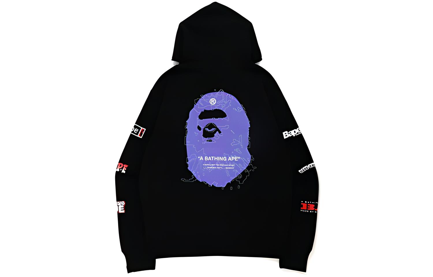 Bape A BATHING APE Digital Mosaic Ape Logo Print Zip Hoodie -  Loose Fit. 1H70-115-003