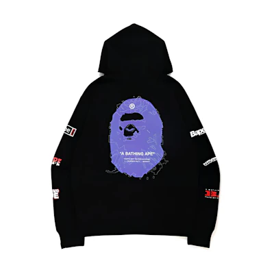 Bape A BATHING APE Digital Mosaic Ape Logo Print Zip Hoodie - Loose Fit. 1H70-115-003