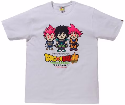 Camiseta Blanca Unisex Bape A BATHING APE x Dragon Ball Super Broly. 2F73-110-916 Order Camiseta Blanca Unisex Bape A BATHING APE x Dragon Ball Super Broly. 2F73-110-916