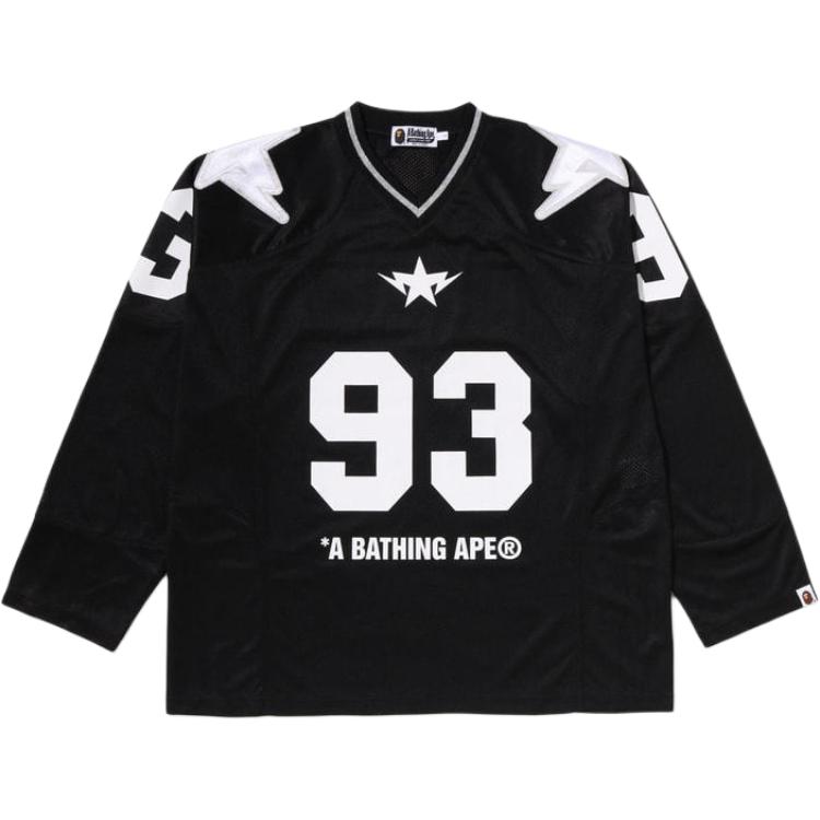 BAPE A BATHING APE Football Series Oversized V-neck Long Sleeve Jersey Unisex 0ZXLTM306091Q