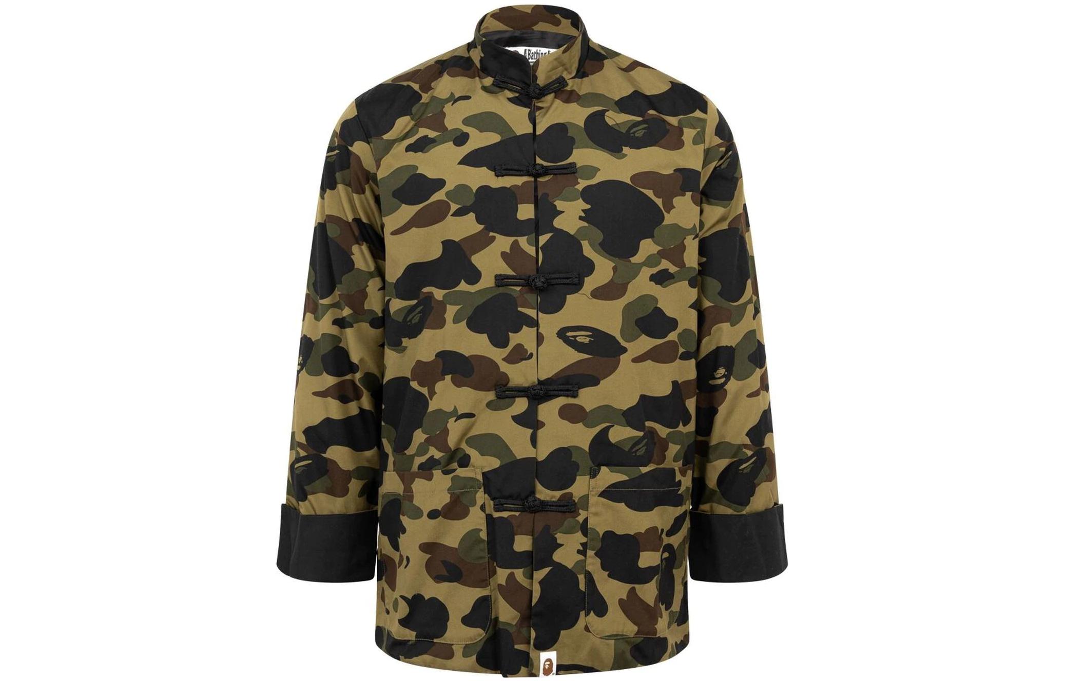 Order Bape A BATHING APE FW22 Jaket Butang China Corak Camo Warna Loreng. M40010XCGRNGRX
