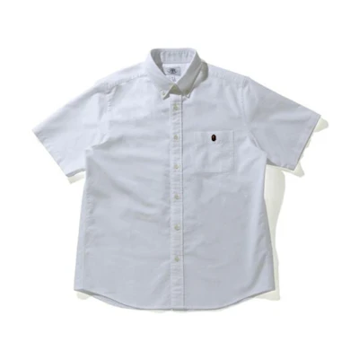 Bape A BATHING APE FW22 Ape Embroidered Short Sleeve Button-Up Shirt 0ZXSTM131010G
