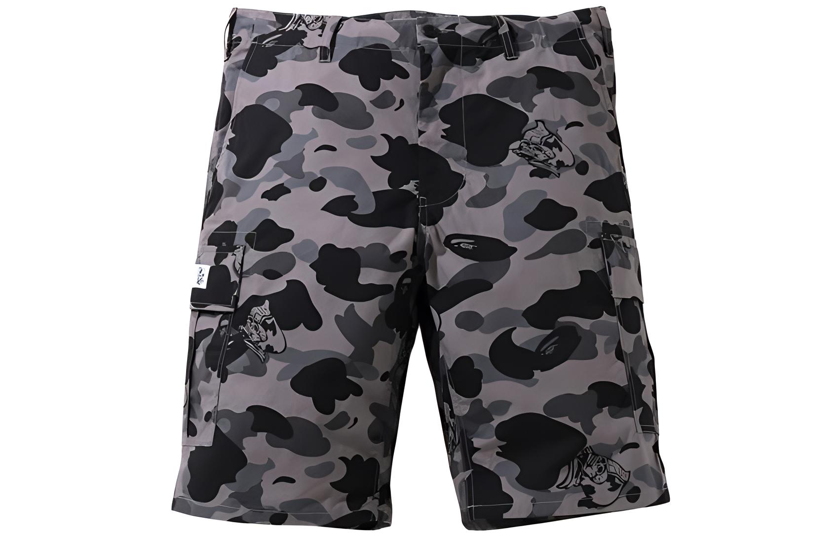 Bape A BATHING APE FW22 Camo Embroidered Pattern Casual Shorts . 0ZXSPM15305XG