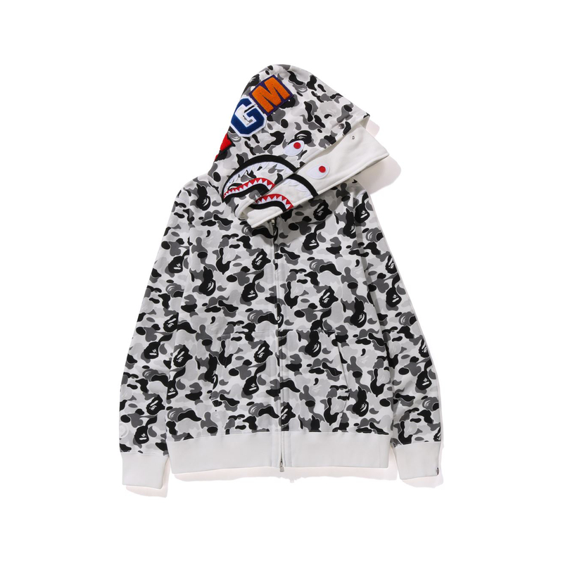 Bape A BATHING APE FW23  Camo Shark Double Hood Hoodie. 0ZXSWM115008L 圖 7