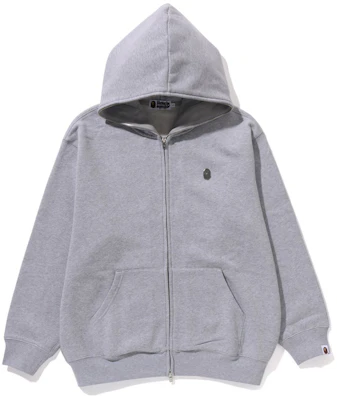 Bape A BATHING APE FW23 純色連帽衫猿人金屬標誌. 0ZXSWMX15051L 2