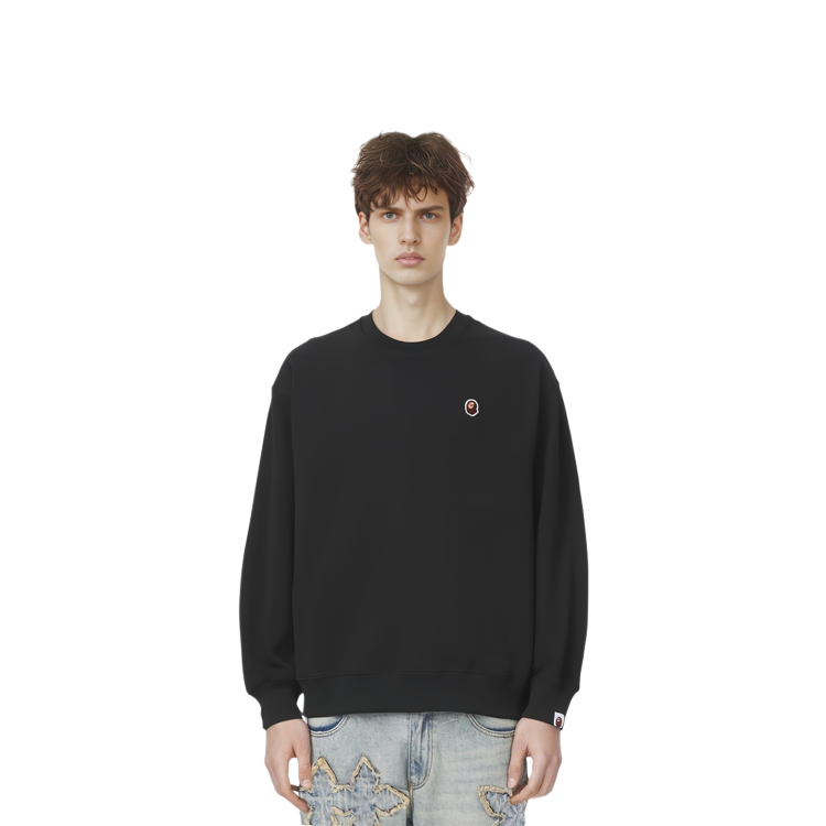 Bape A BATHING APE FW23 Ape Logo Embroidered Jacquard Crewneck Sweatshirt . 0ZXSWM113056L 圖 5