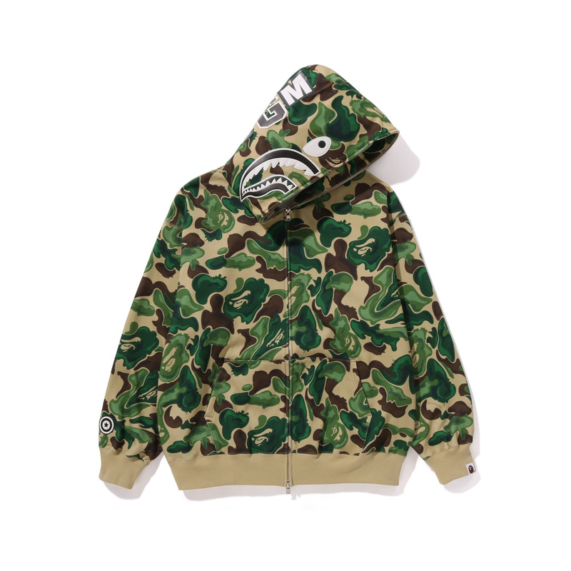 Bape A BATHING APE FW23 Art Camo Shark Hoodie  Loose Fit Long Sleeve. 0ZXSWM115055L
