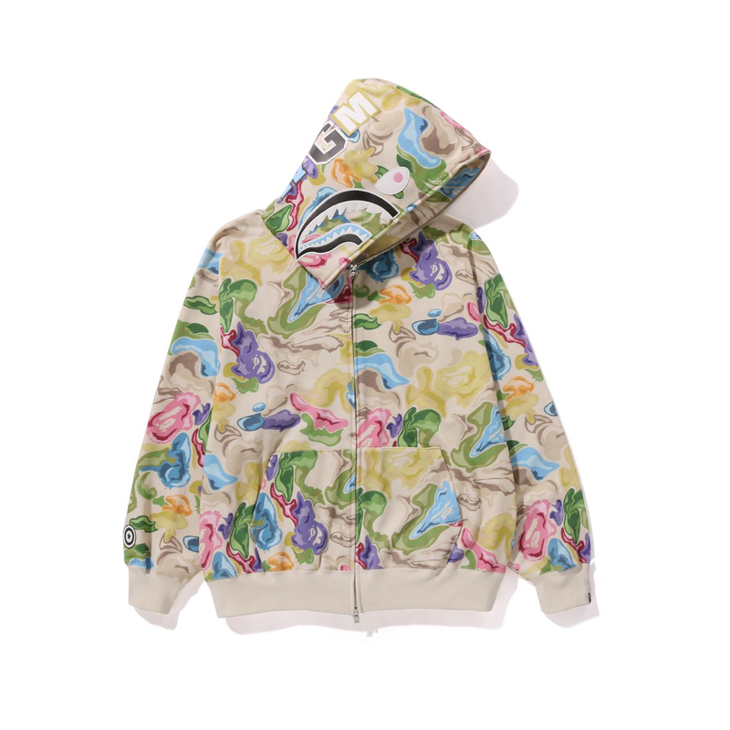Bape A BATHING APE FW23 Art Camo Shark Hoodie  Loose Fit Long Sleeve. 0ZXSWM115055L 圖 4