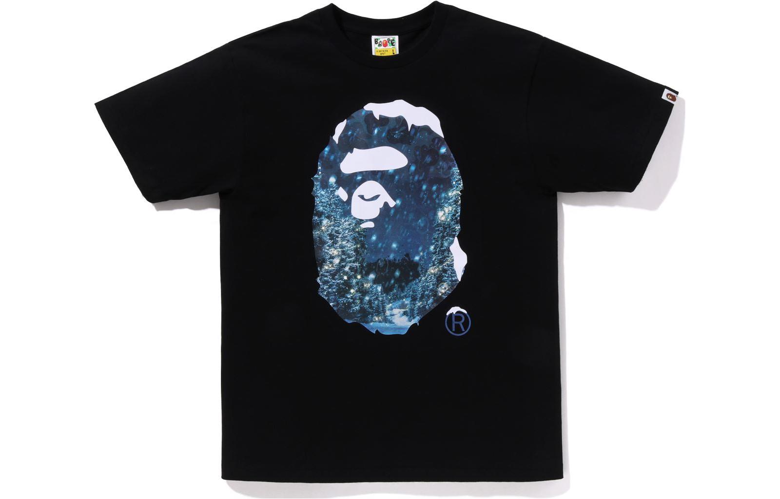 Bape A BATHING APE FW23 Christmas Capsule Ape Graphic Unisex T-Shirt. 1J70-110-032
