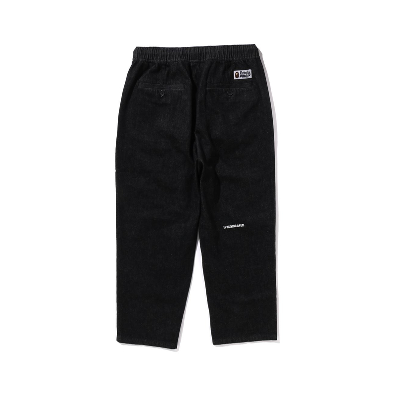 Lookbook Bape A BATHING APE FW23 刺繡小標誌純色抽繩牛仔褲 男款 0ZXJNM150054L
