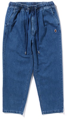 Bape A BATHING APE FW23 刺繡小標誌純色抽繩牛仔褲 男款 0ZXJNM150054L Shop Bape A BATHING APE FW23 刺繡小標誌純色抽繩牛仔褲 男款 0ZXJNM150054L