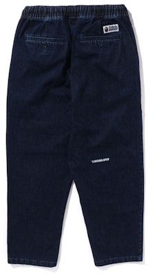 Bape A BATHING APE FW23 刺繡小標誌純色抽繩牛仔褲 男款 0ZXJNM150054L Sizing Bape A BATHING APE FW23 刺繡小標誌純色抽繩牛仔褲 男款 0ZXJNM150054L