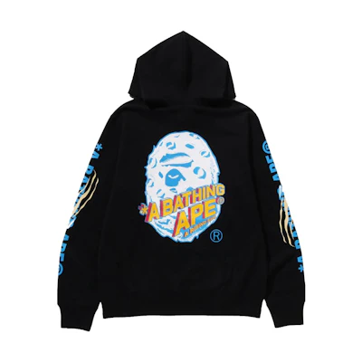 Bape A BATHING APE FW23 Mid-Autumn Moon Ape Logo Print Hoodie - Limited Edition. 1J70-114-009