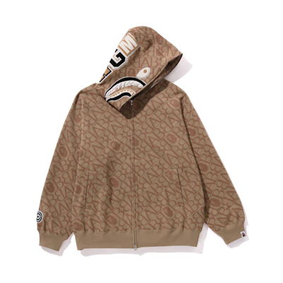 Bape A BATHING APE FW23 Shark Letter Print Loose Fit Hoodie . 0ZXSWM115054L