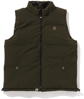 Bape A BATHING APE FW24 1ST CAMO Reversible Down Vest for Men. 0ZXDNM144012N Purchase Bape A BATHING APE FW24 1ST CAMO Reversible Down Vest for Men. 0ZXDNM144012N