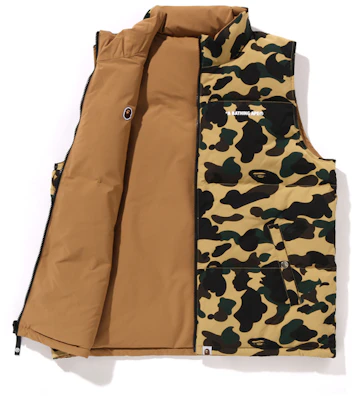 Bape A BATHING APE FW24 1ST CAMO Reversible Down Vest for Men. 0ZXDNM144012N 2