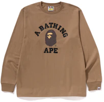 Bape A BATHING APE FW24 Ape Logo Graphic Long Sleeve T-Shirt. 0ZXLTM111014N Bape A BATHING APE FW24 Ape Logo Graphic Long Sleeve T-Shirt. 0ZXLTM111014N