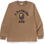 Buy Bape A BATHING APE FW24 猿人logo圖案長袖T恤 0ZXLTM111014N