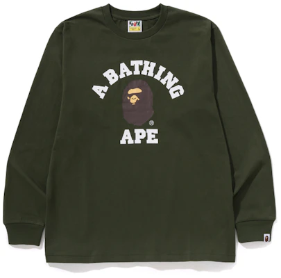 Bape A BATHING APE FW24 猿人logo圖案長袖T恤 0ZXLTM111014N Order Bape A BATHING APE FW24 猿人logo圖案長袖T恤 0ZXLTM111014N