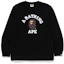 Details for Bape A BATHING APE FW24 猿人logo圖案長袖T恤 0ZXLTM111014N