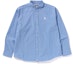 Buy BAPE A BATHING APE FW24 藍色刺繡條紋長袖襯衫 0ZXSTM131308N