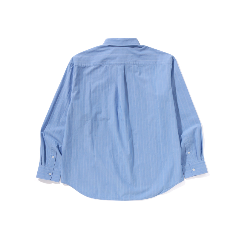 Lookbook BAPE A BATHING APE FW24 藍色刺繡條紋長袖襯衫 0ZXSTM131308N