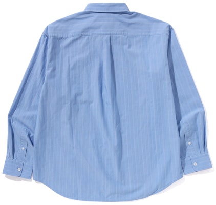 BAPE A BATHING APE FW24 藍色刺繡條紋長袖襯衫 0ZXSTM131308N Lookbook BAPE A BATHING APE FW24 藍色刺繡條紋長袖襯衫 0ZXSTM131308N