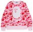 Sizing Bape A BATHING APE FW24 Sweater Logo Camo Crewneck. 0ZXSWM113008N