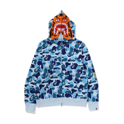 Bape A BATHING APE FW24 Camo Tiger Head Full-Zip Hoodie. 1K80-115-003